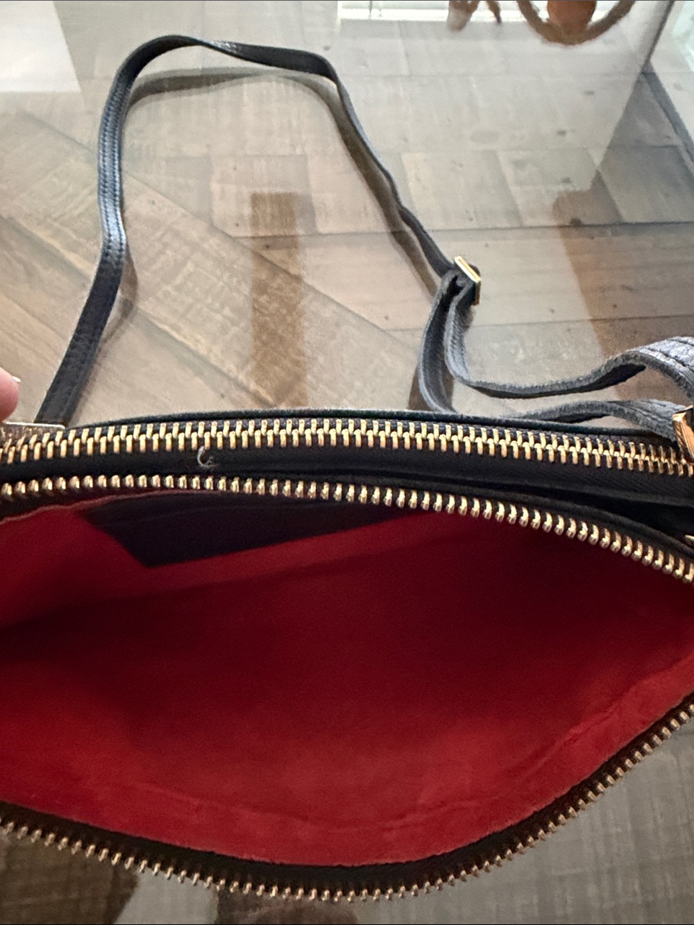 Hammitt Black Leather Crossbody with Gold Studs - Picture 5 of 6